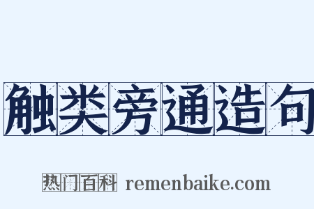 触类旁通造句是什么意思的图片
